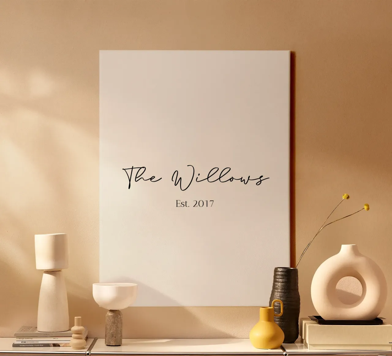 Hochzeit Nachname & Datum Custom Print Leinwand mit Schattenfugenrahmen von Prints By Ayleen