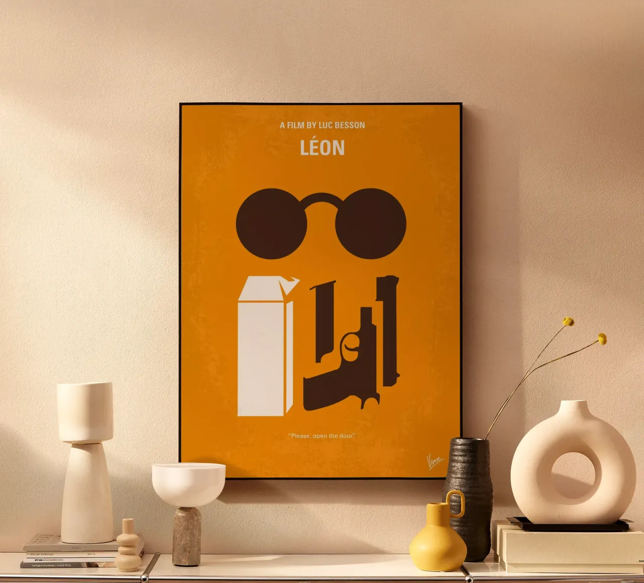 No239 My LEON minimal movie poster plexiglass da Chungkong