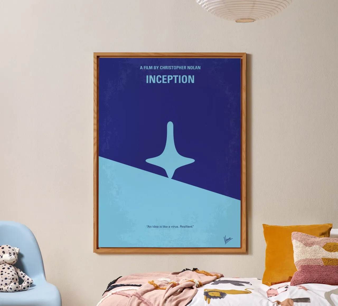 No240 My Inception minimal movie poster alluminio dibond da Chungkong