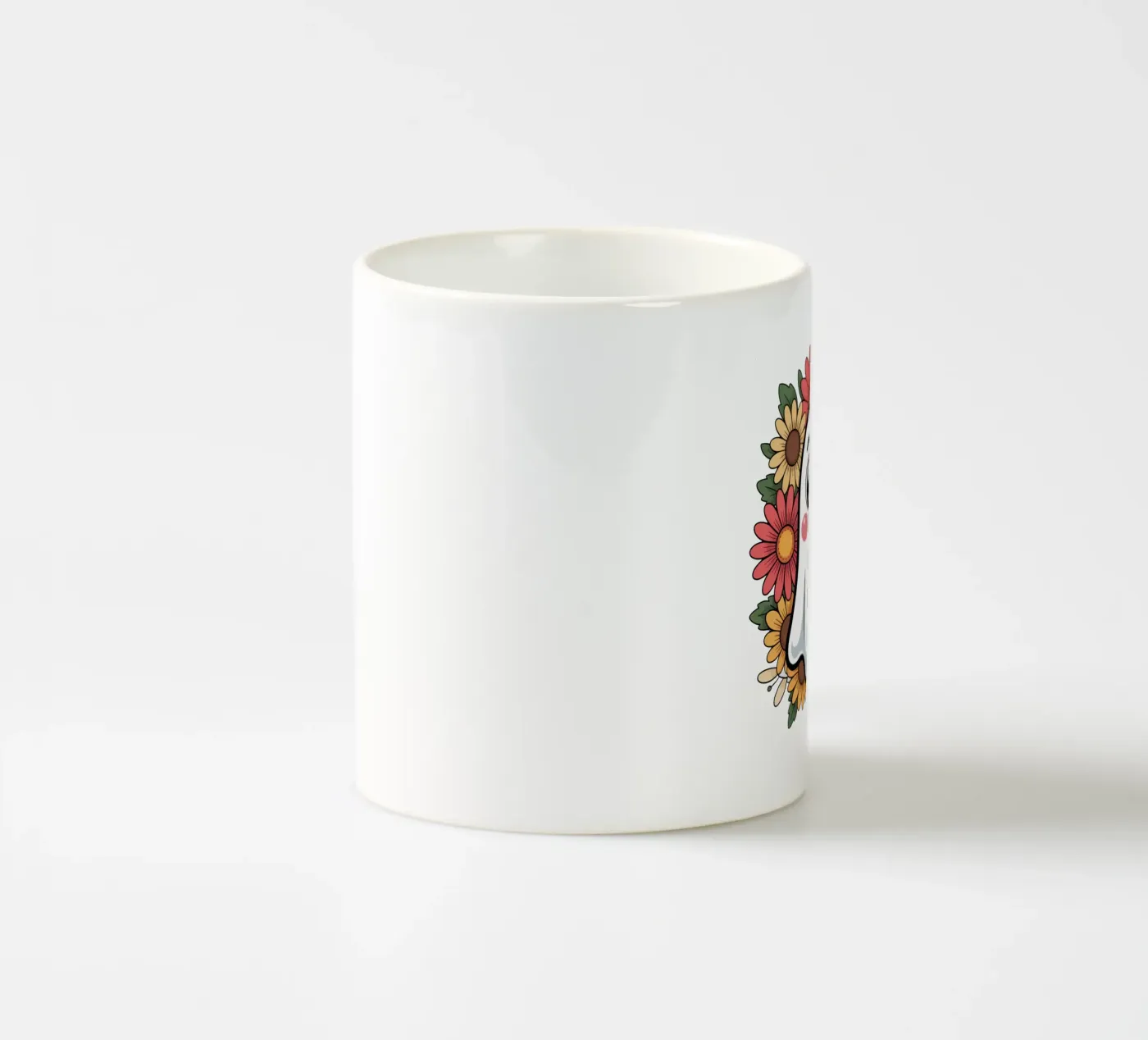 Groovy ghost ceramic mug by Sasyall Graphics