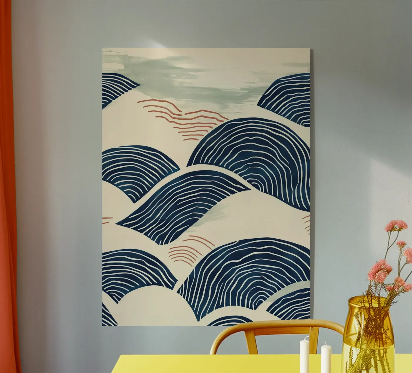 Abstract Ocean Waves Acryl-Glas von softsoul