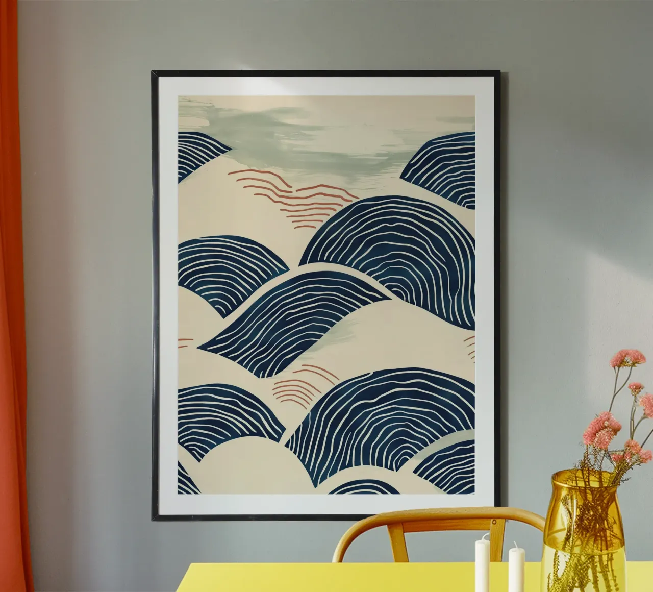 Abstract Ocean Waves poster da softsoul