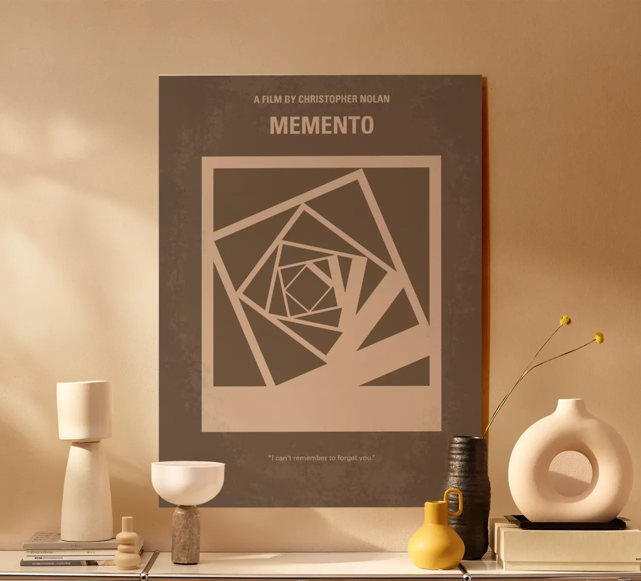 No243 My Memento minimal movie poster plexiglass da Chungkong