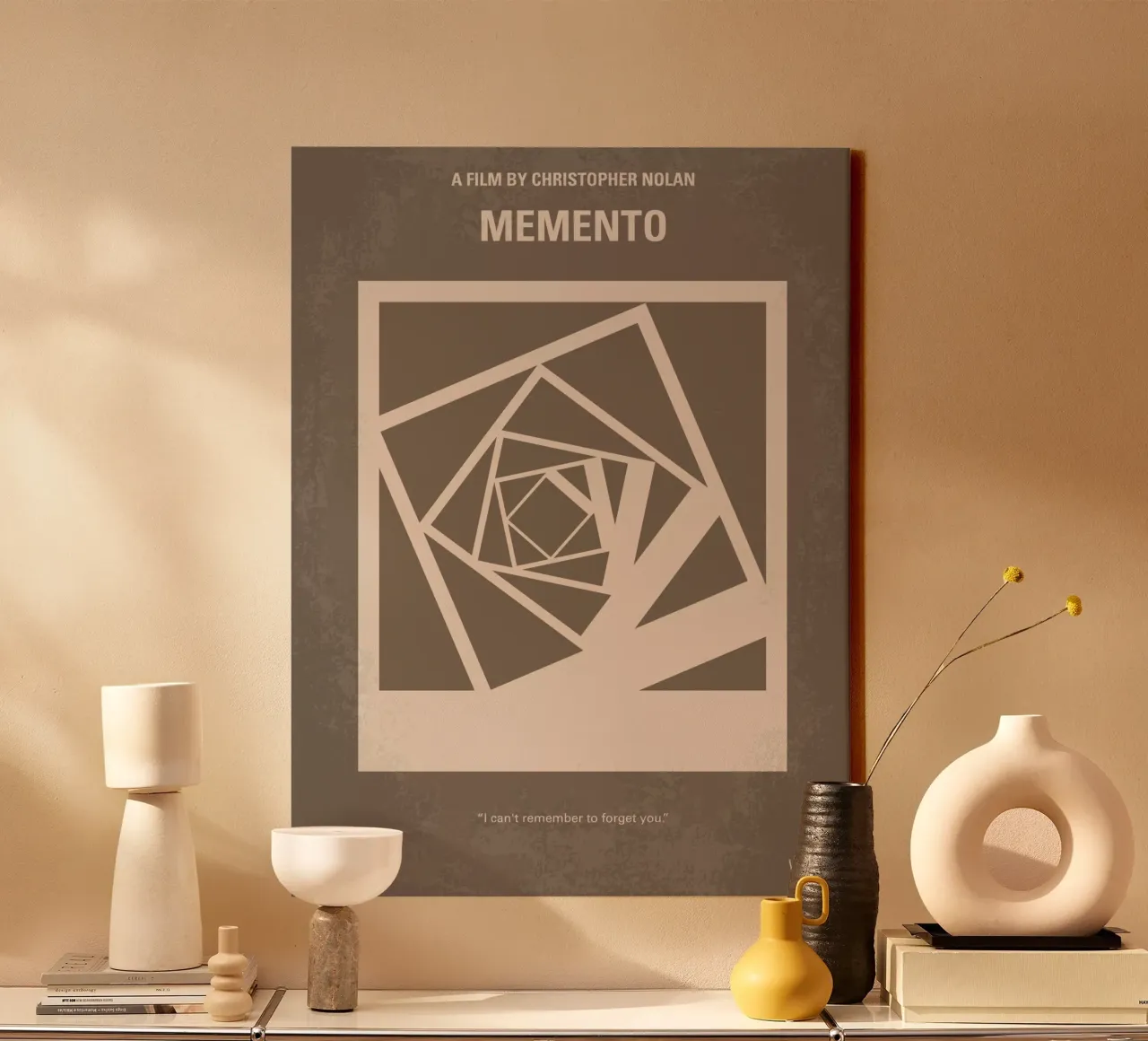 No243 My Memento minimal movie poster tela da Chungkong
