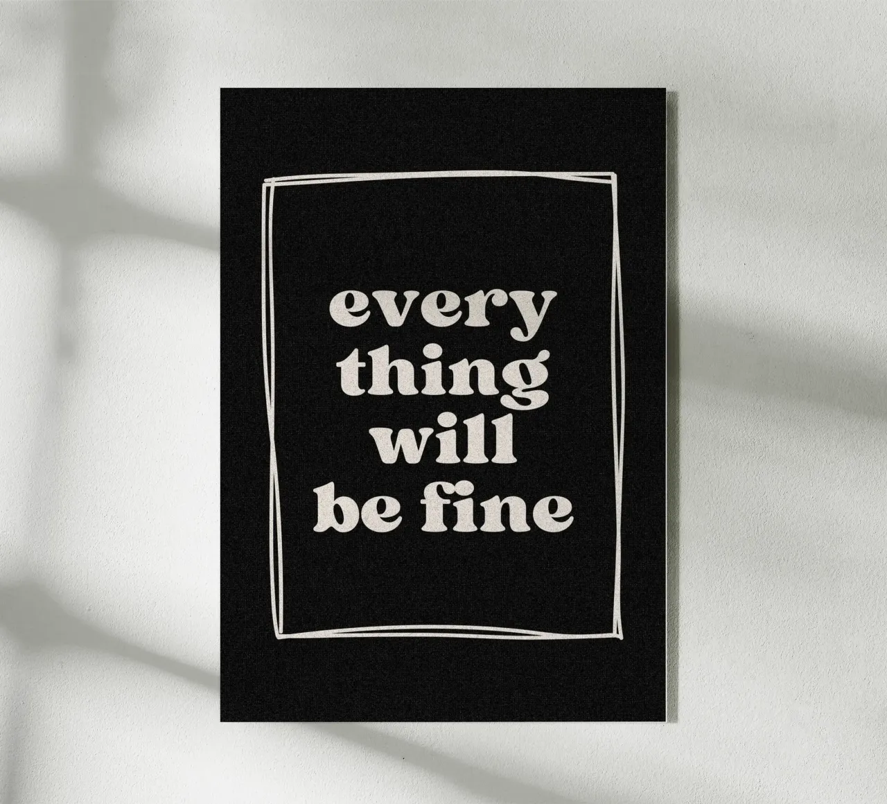 everything will be fine acrylic glass by PurePeachCleanLine
