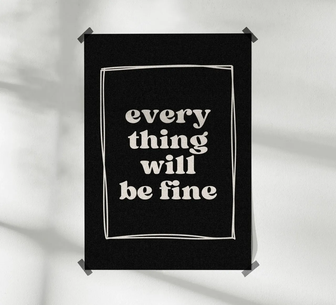 everything will be fine poster da PurePeachCleanLine