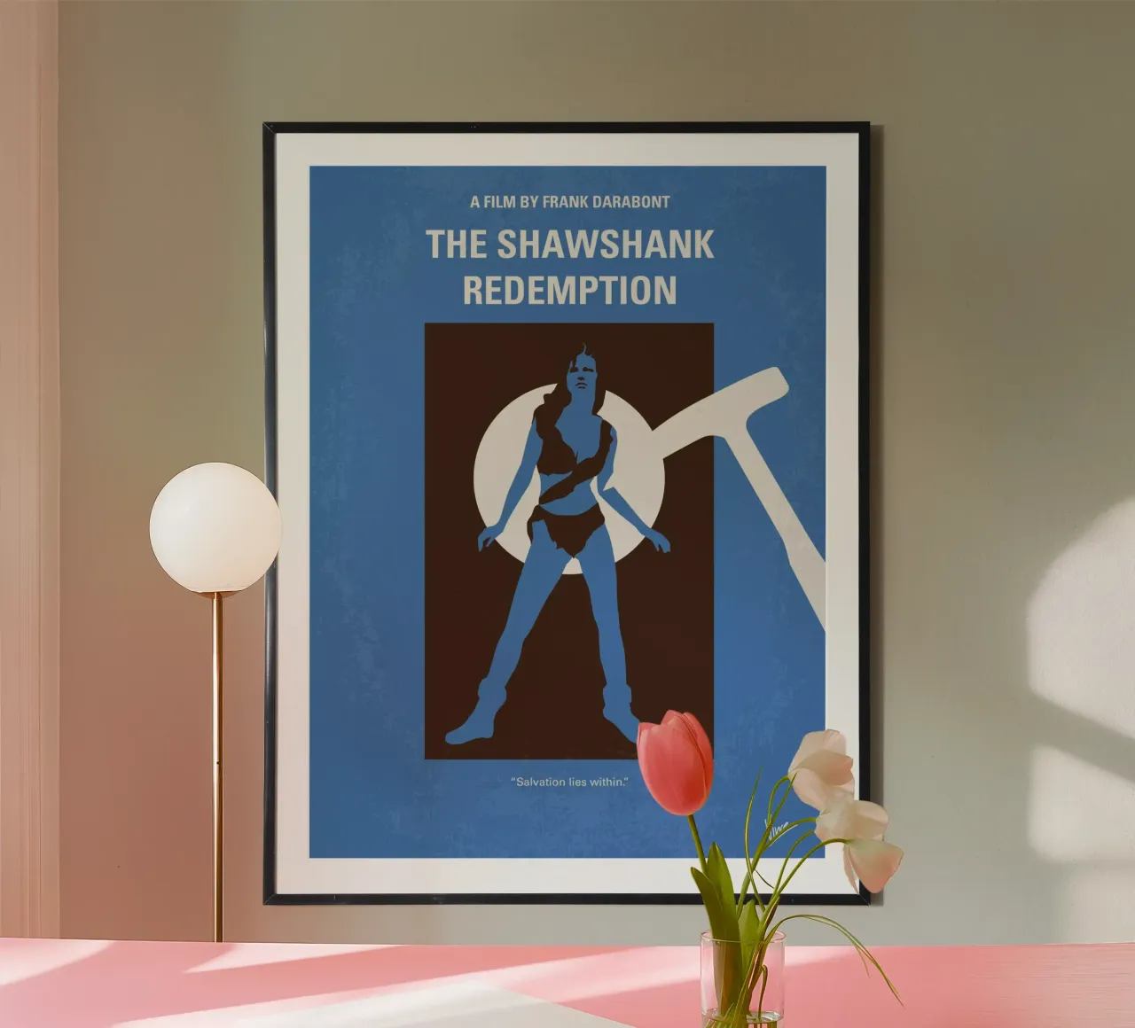 No246 My THE SHAWSHANK REDEMPTION minimal movie poster poster con telaio in legno da Chungkong