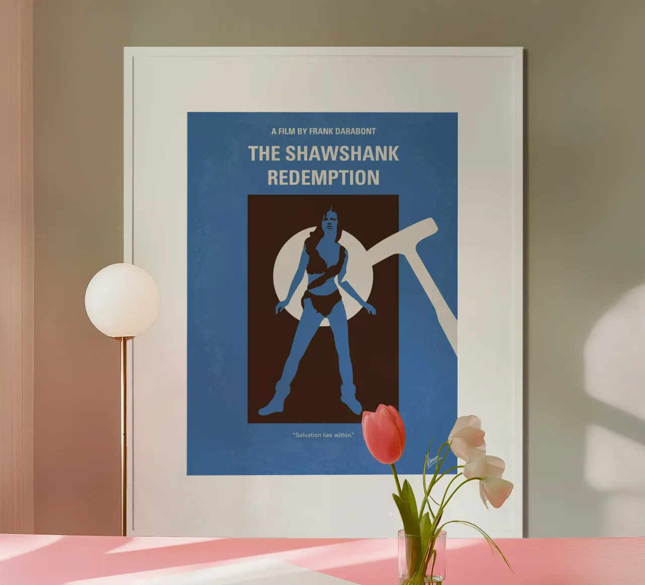 No246 My THE SHAWSHANK REDEMPTION minimal movie poster poster con telaio in legno da Chungkong