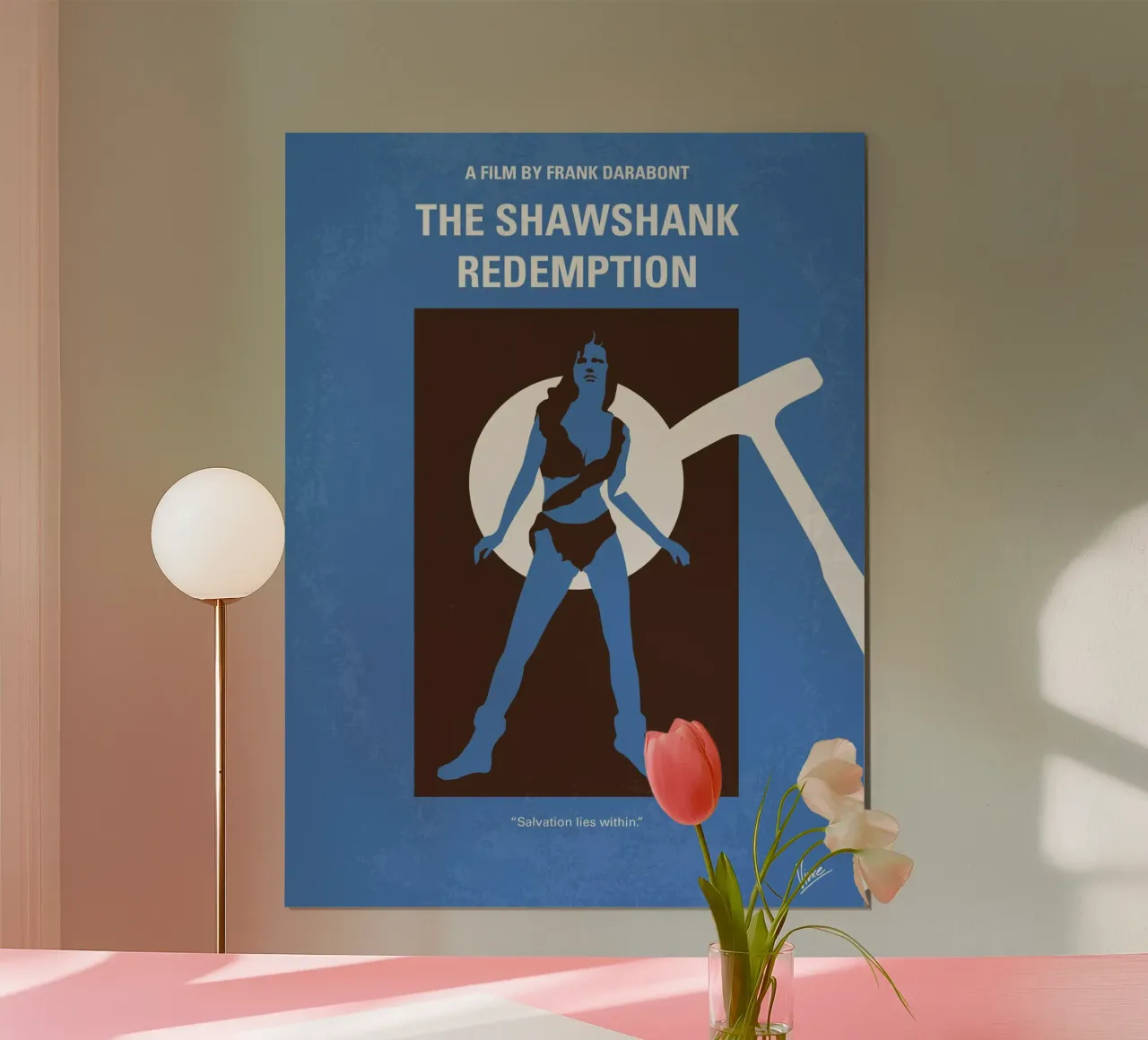 No246 My THE SHAWSHANK REDEMPTION minimal movie poster poster con telaio in legno da Chungkong