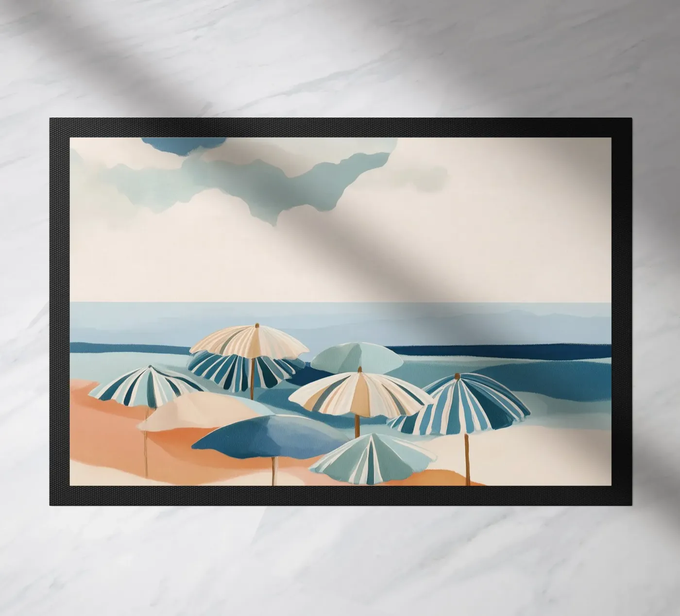 Beach Umbrellas Fußmatte von softsoul
