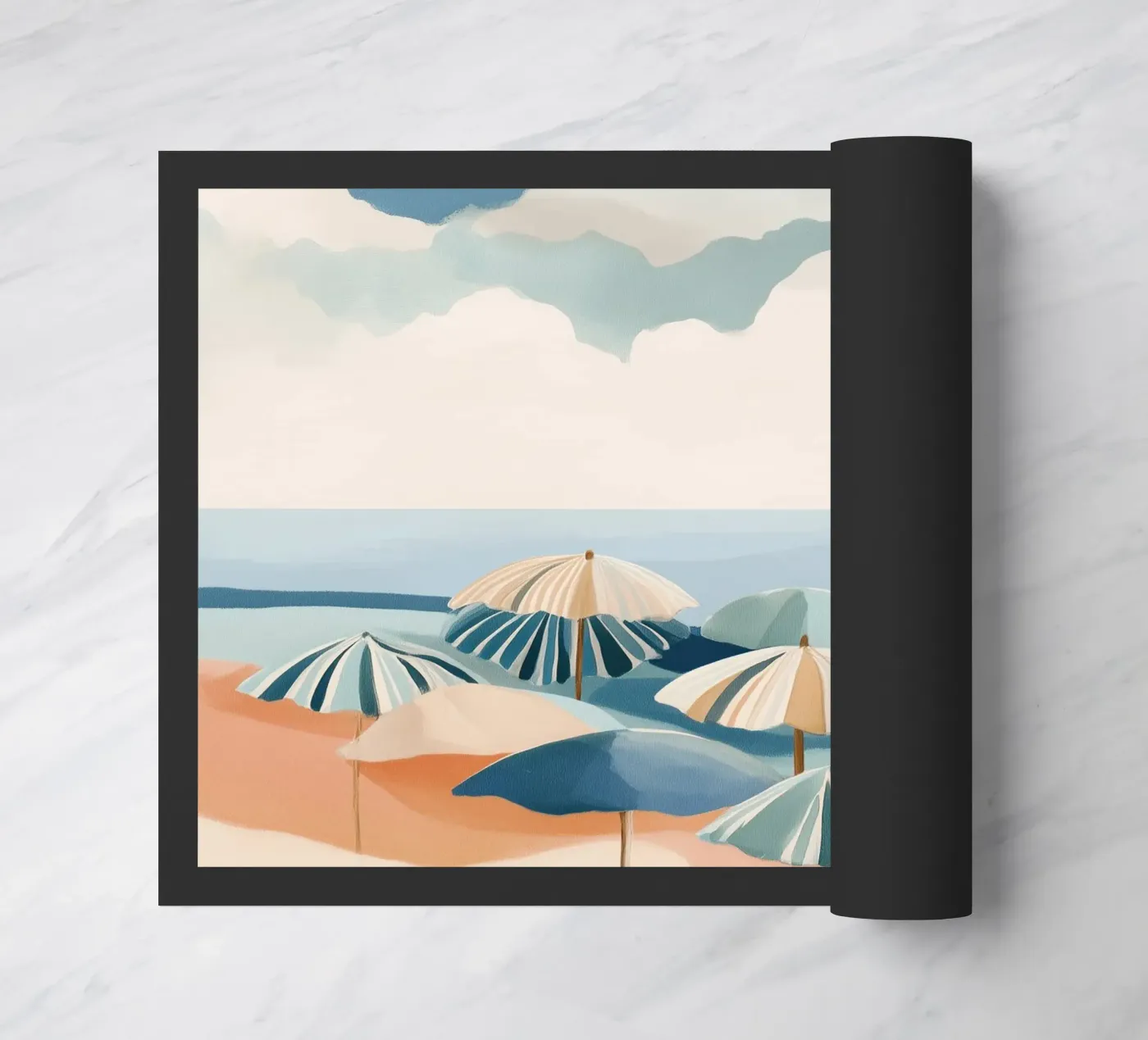 Beach Umbrellas Fußmatte von softsoul