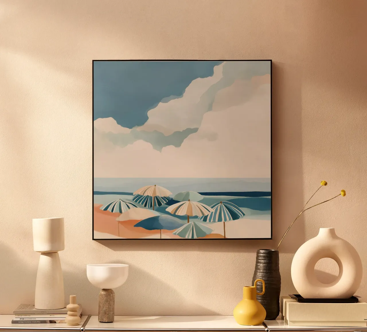 Beach Umbrellas acrylic glass by softsoul