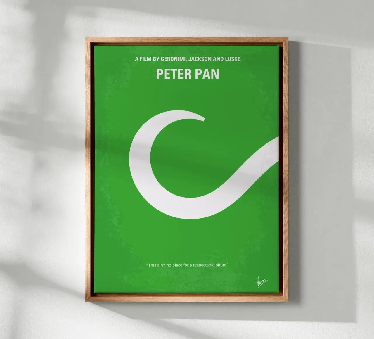 No248 My PETER PAN minimal movie poster tela con Cornice a cassetta da Chungkong