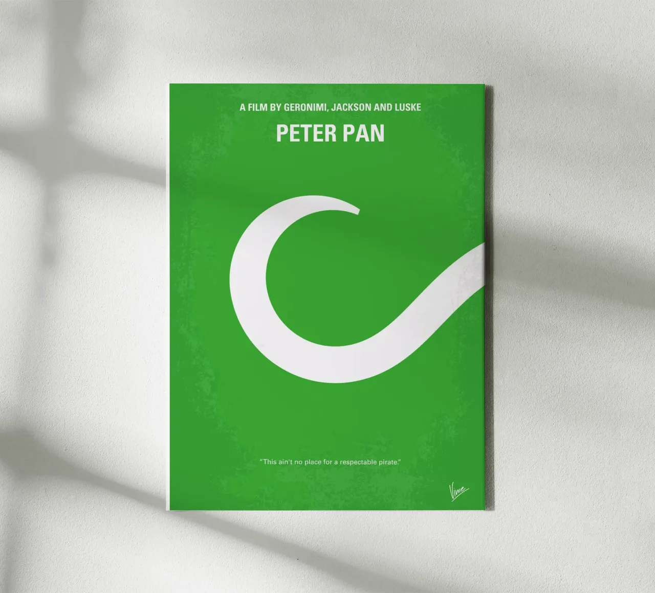 No248 My PETER PAN minimal movie poster tela con Cornice a cassetta da Chungkong