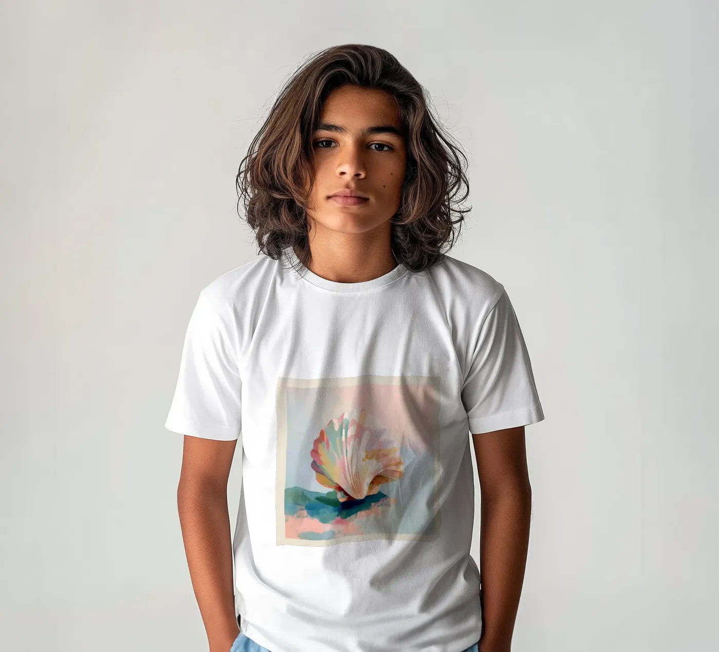 Blush Shell kids t-shirt by softsoul