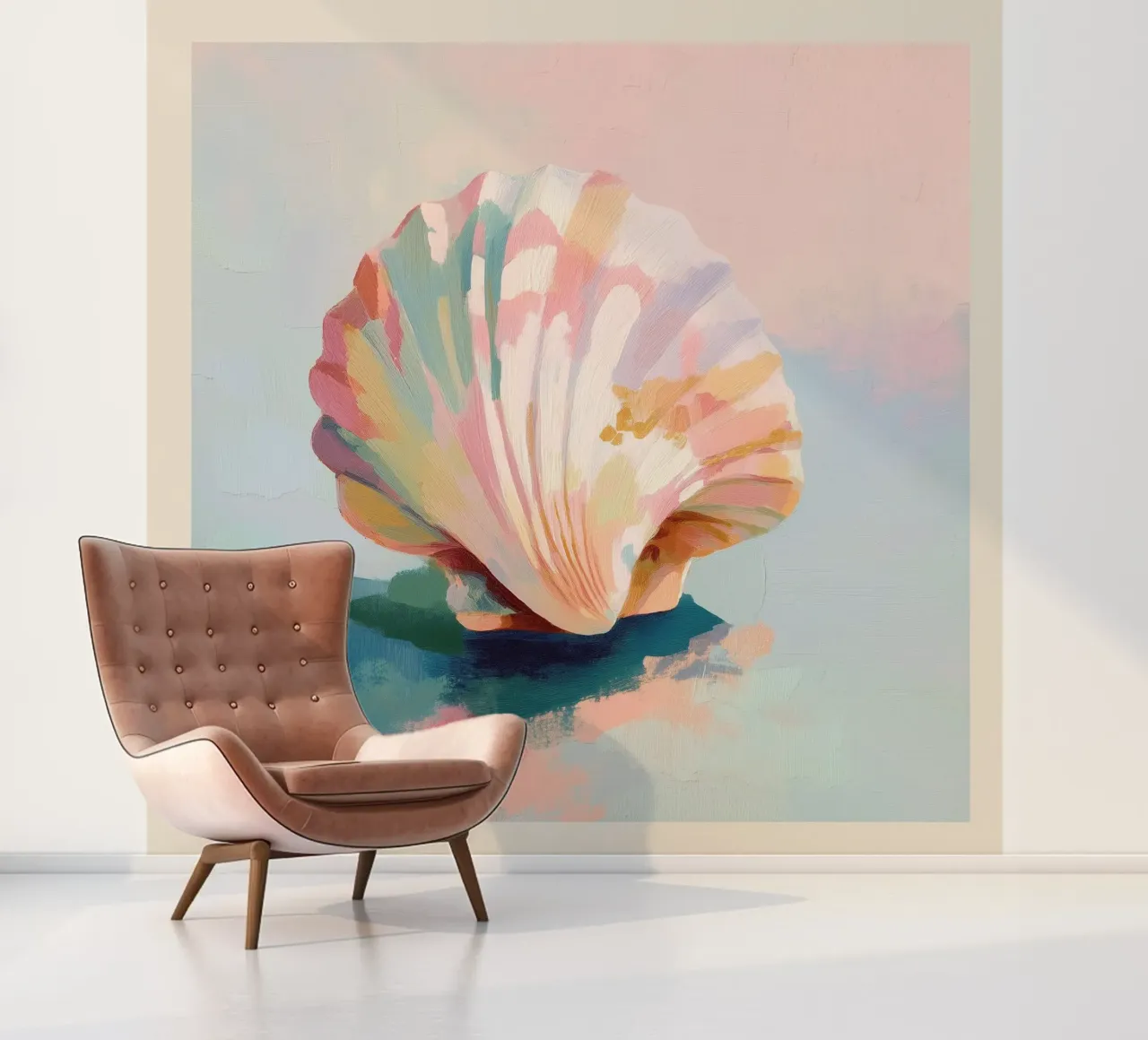 Blush Shell fotobehang van softsoul