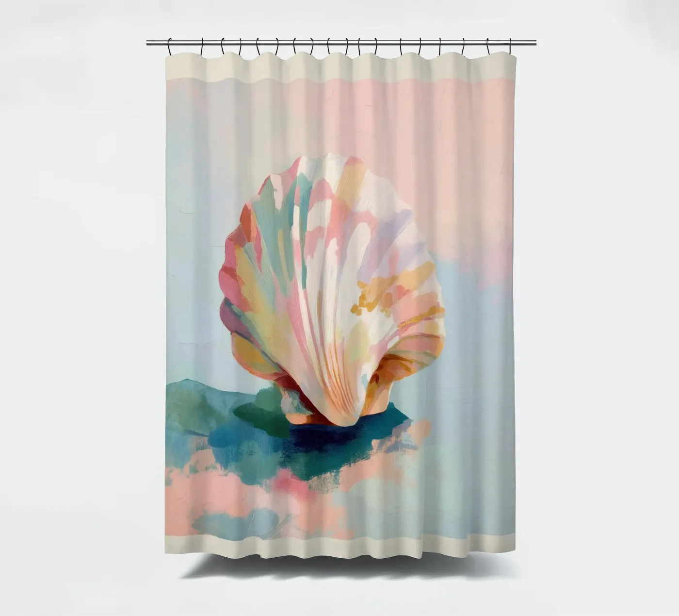 Blush Shell Duschvorhang von softsoul