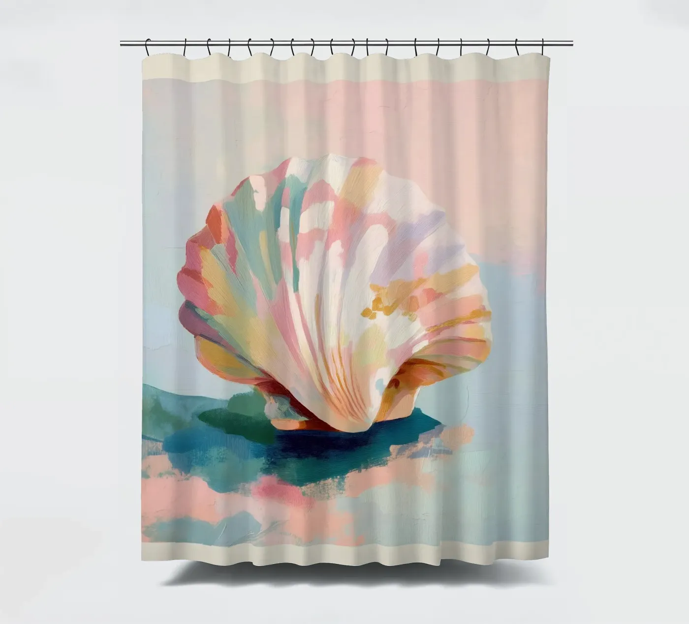 Blush Shell Duschvorhang von softsoul