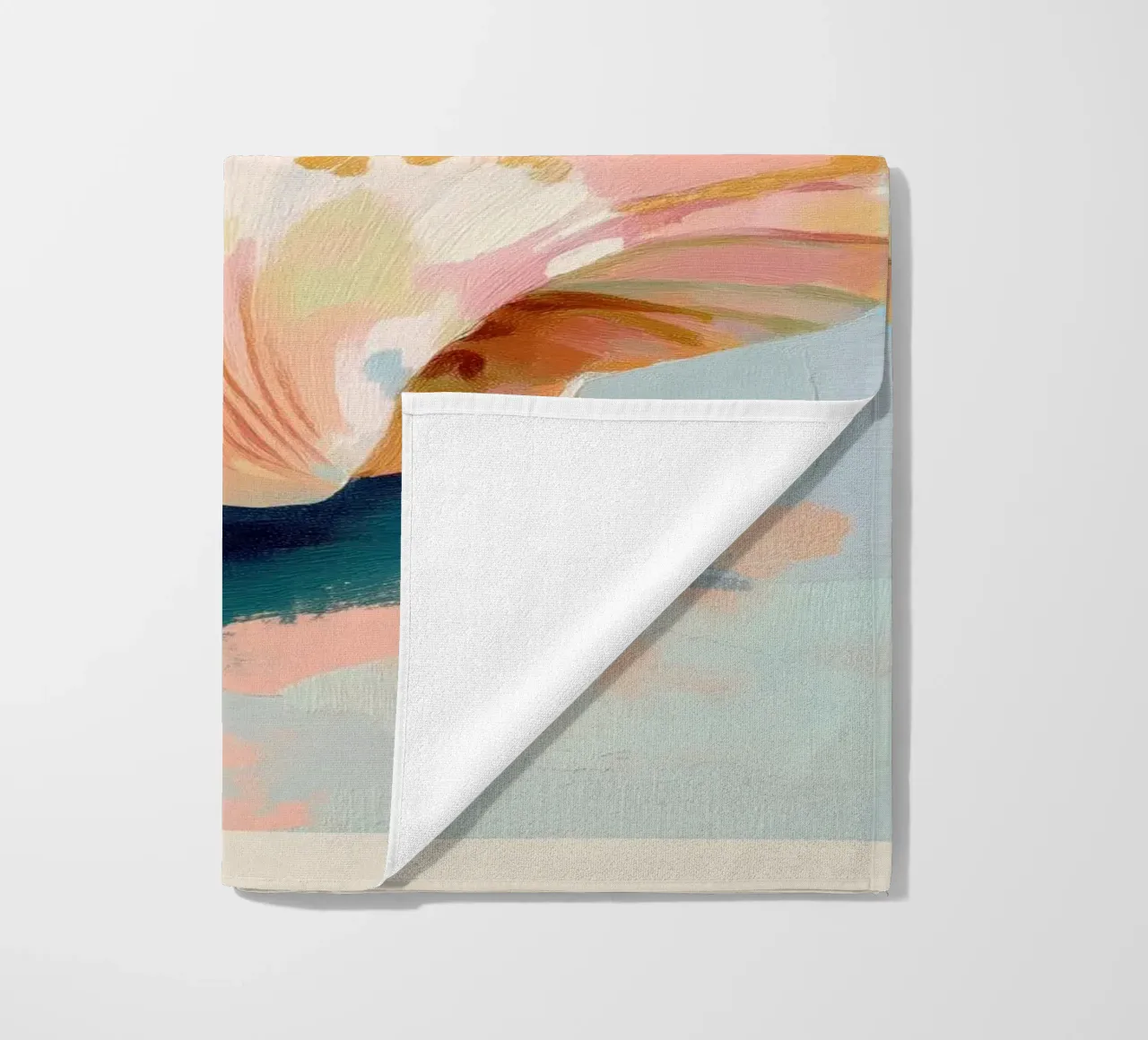 Blush Shell beach towel by softsoul