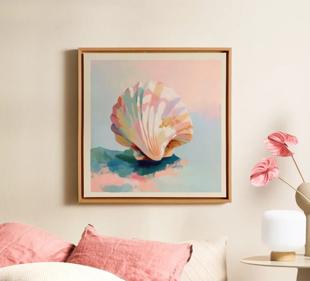 Blush Shell canvas by softsoul