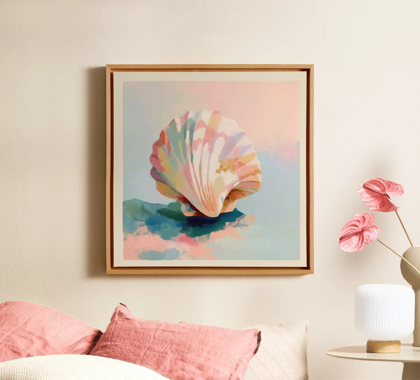 Blush Shell canvas by softsoul