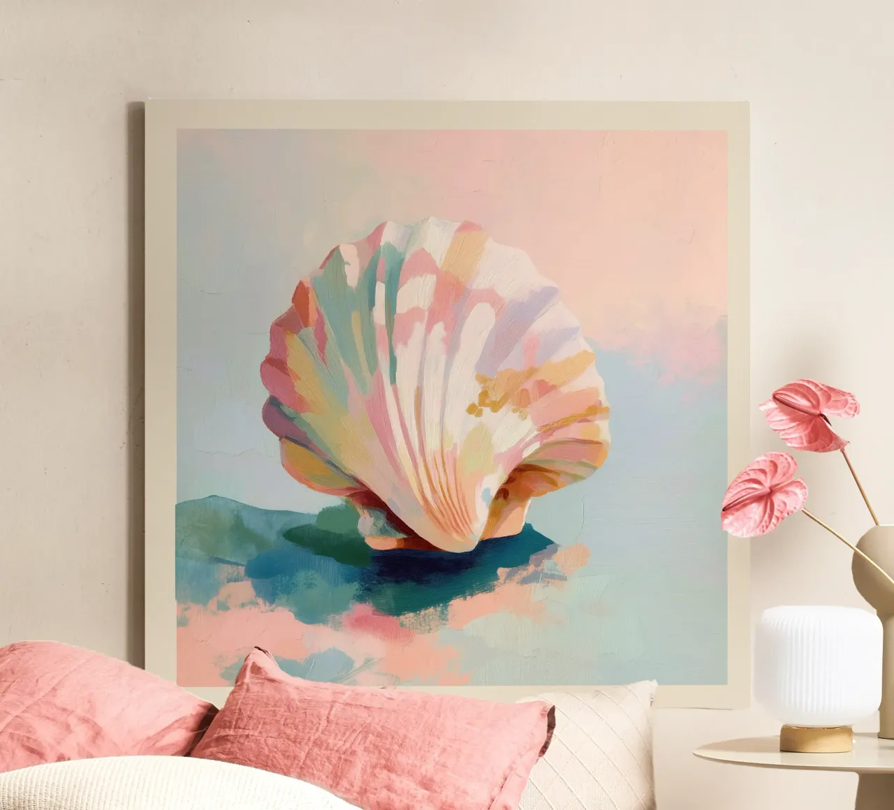 Blush Shell canvas by softsoul