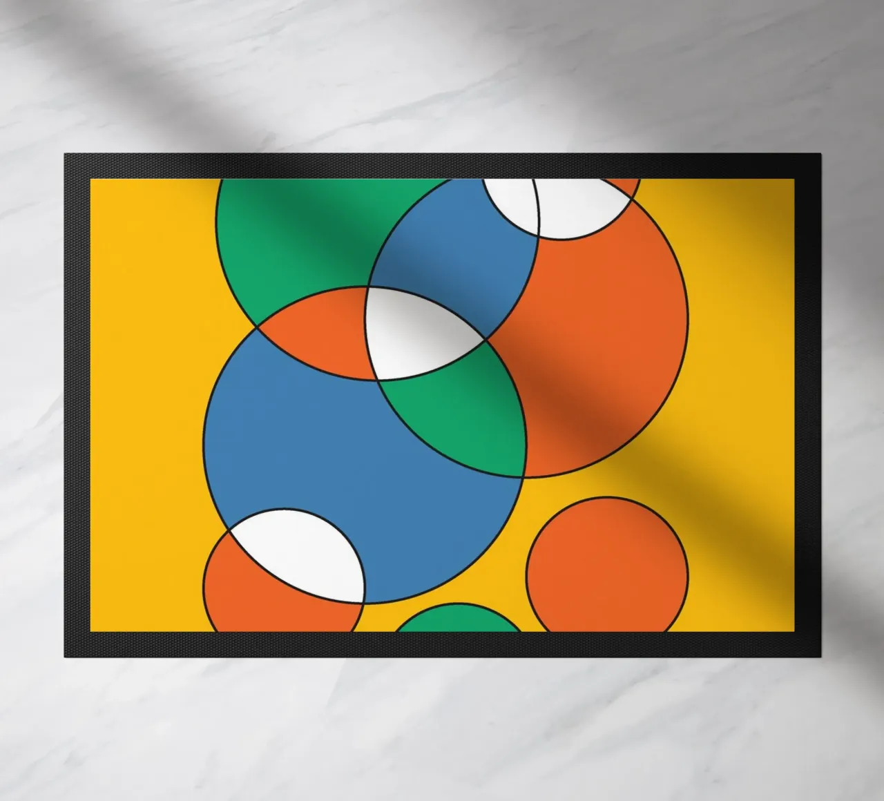 Circle Bubble Overlay doormat by Studio Fun Boy