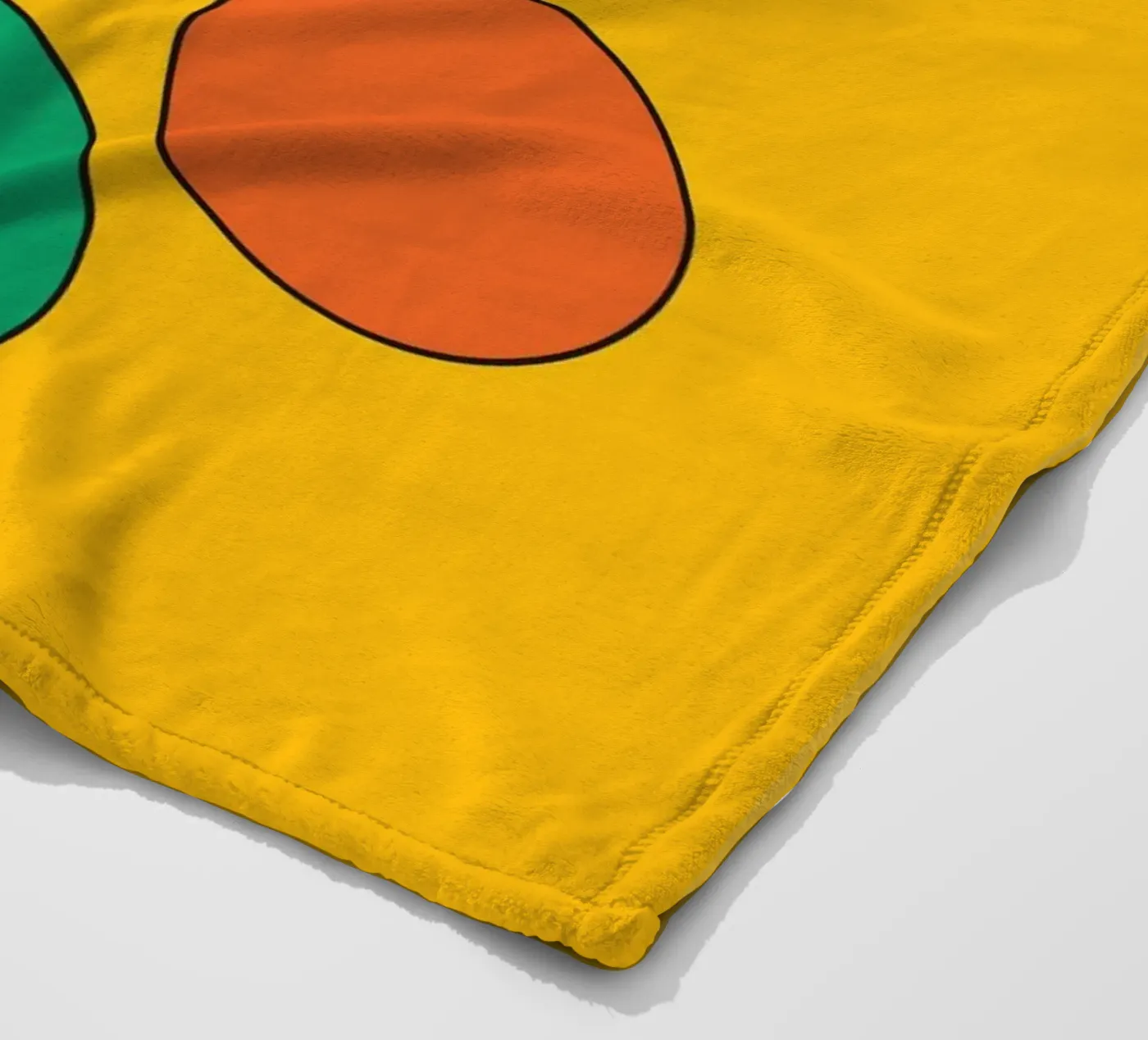 Circle Bubble Overlay fleece blanket by Studio Fun Boy