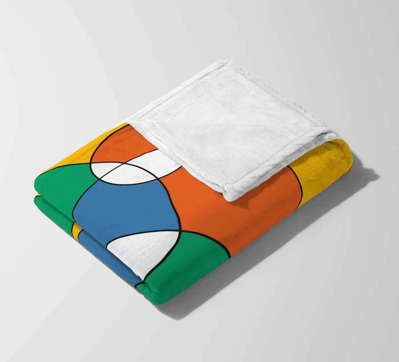 Circle Bubble Overlay fleece blanket by Studio Fun Boy