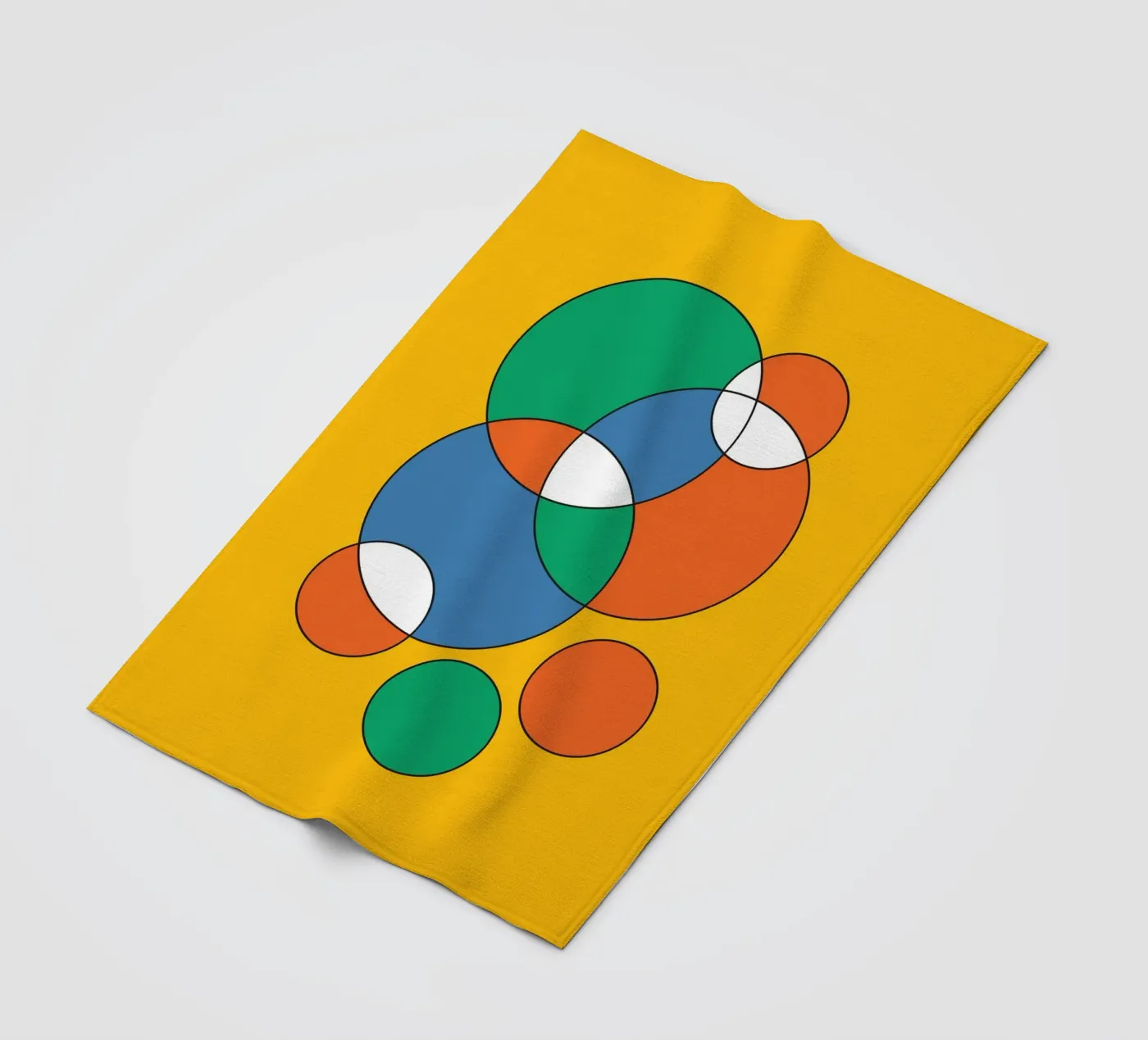 Circle Bubble Overlay fleece blanket by Studio Fun Boy