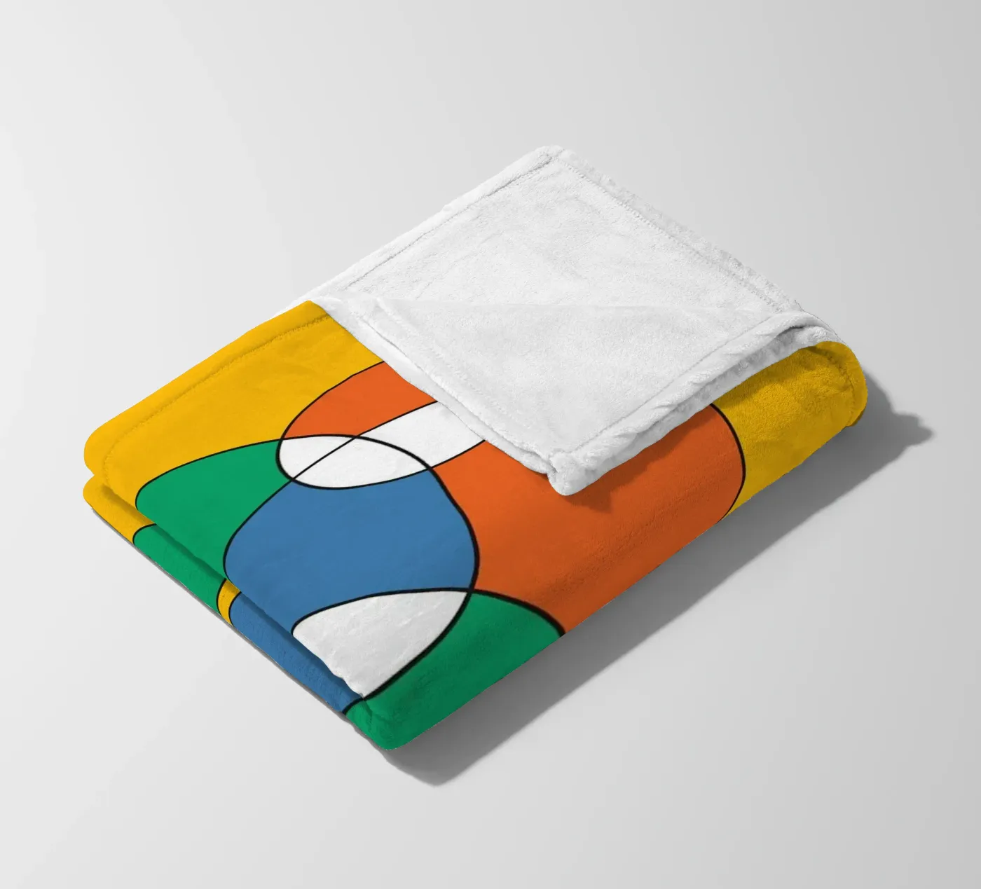 Circle Bubble Overlay fleece blanket by Studio Fun Boy