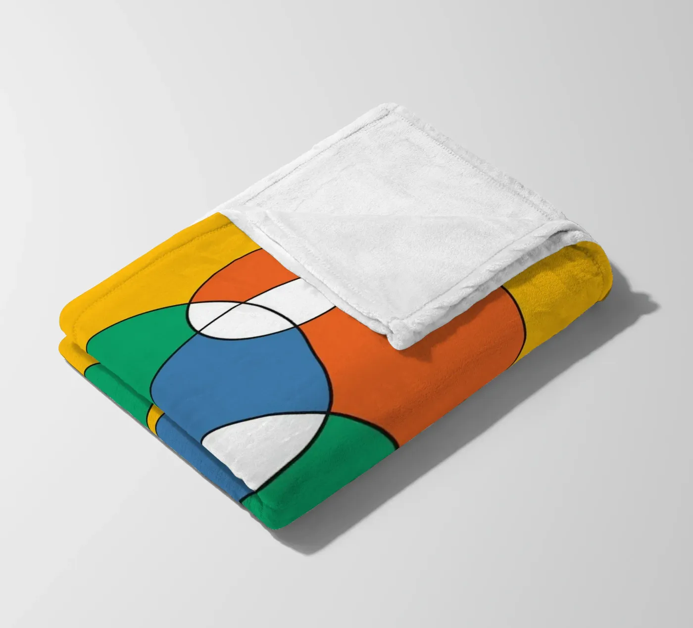 Circle Bubble Overlay fleece blanket by Studio Fun Boy