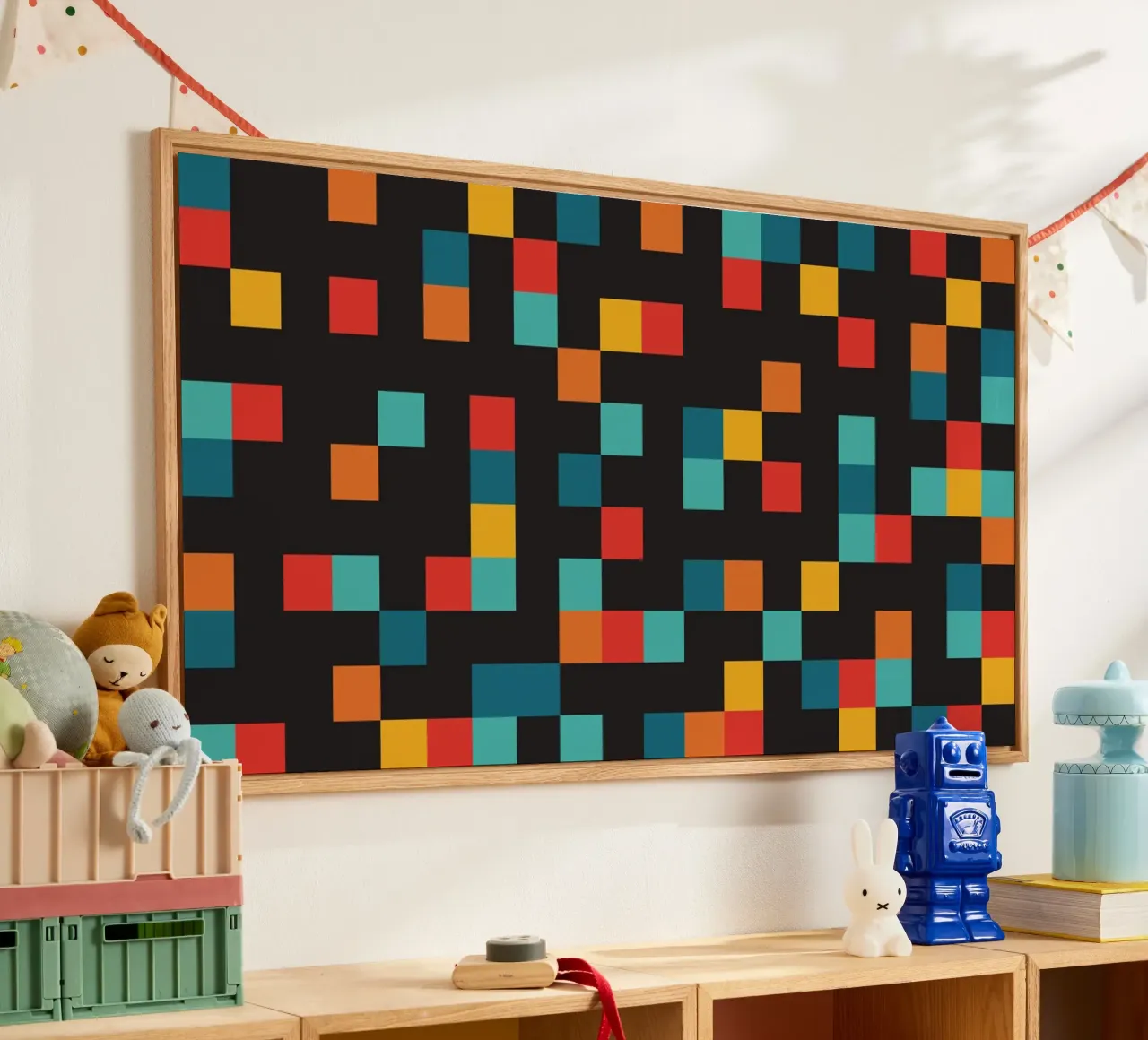 Retro Pixel Black plexiglass da Studio Fun Boy