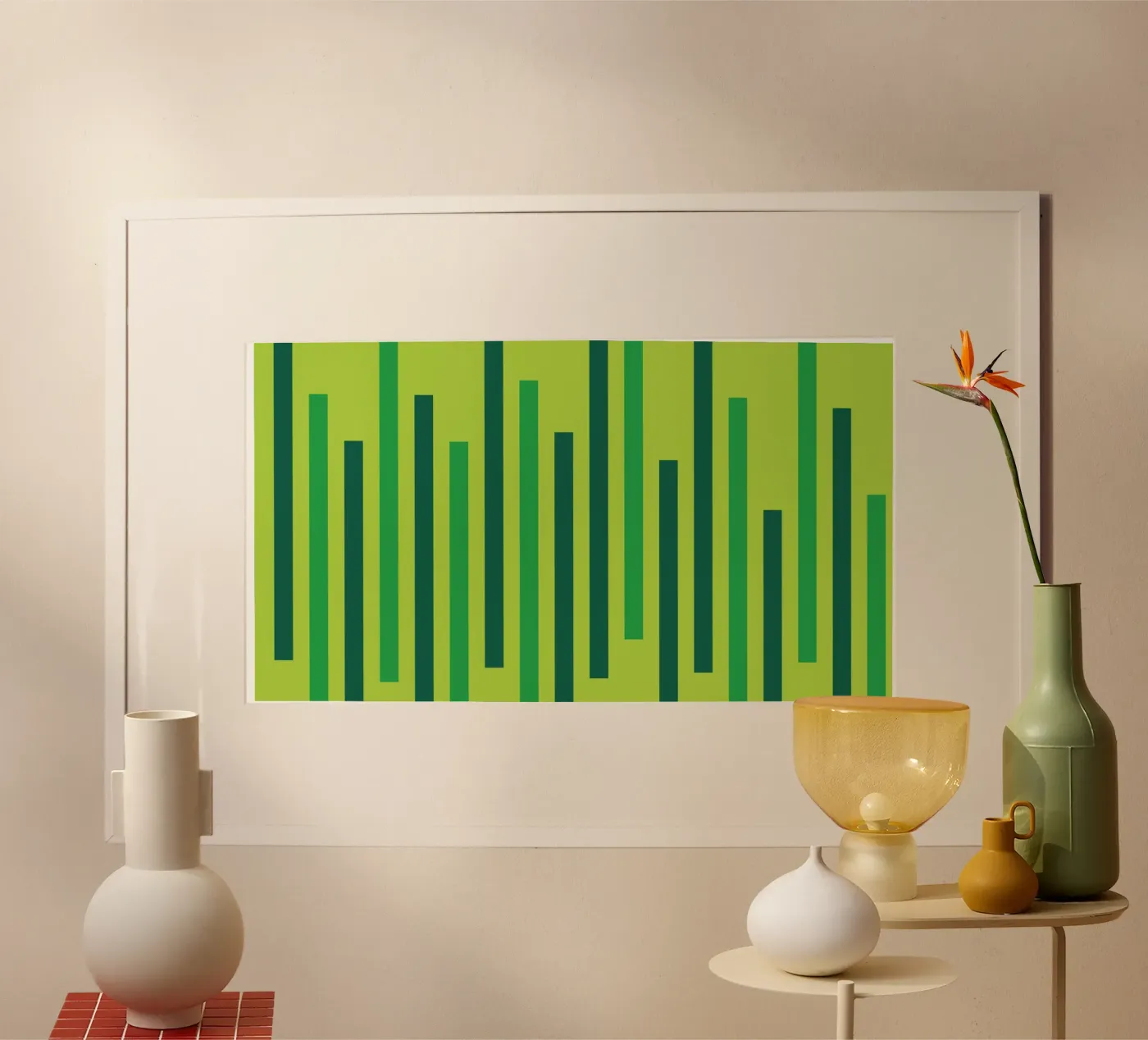 Linea Bambù Verde poster da Studio Fun Boy