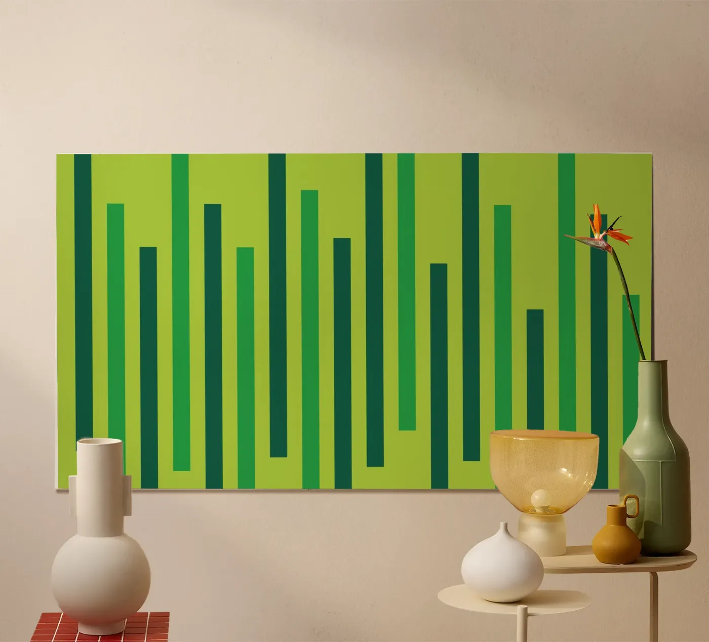 Linea Bambù Verde poster da Studio Fun Boy