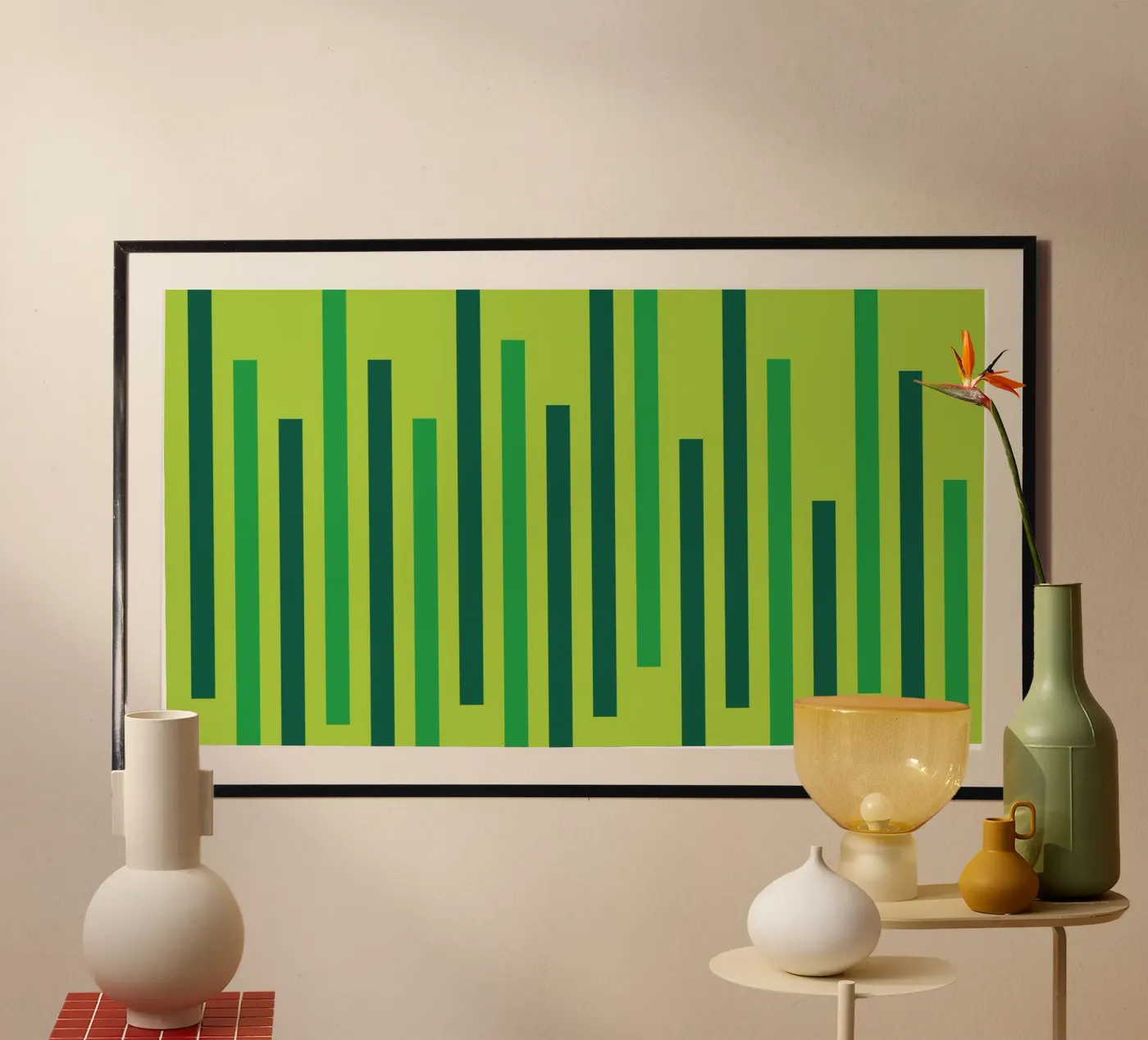 Linea Bambù Verde poster da Studio Fun Boy