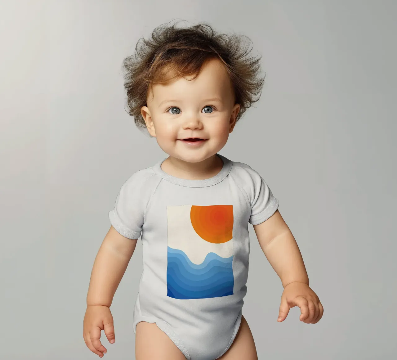 Dégradé océan au coucher du soleil body bébé de Studio Fun Boy