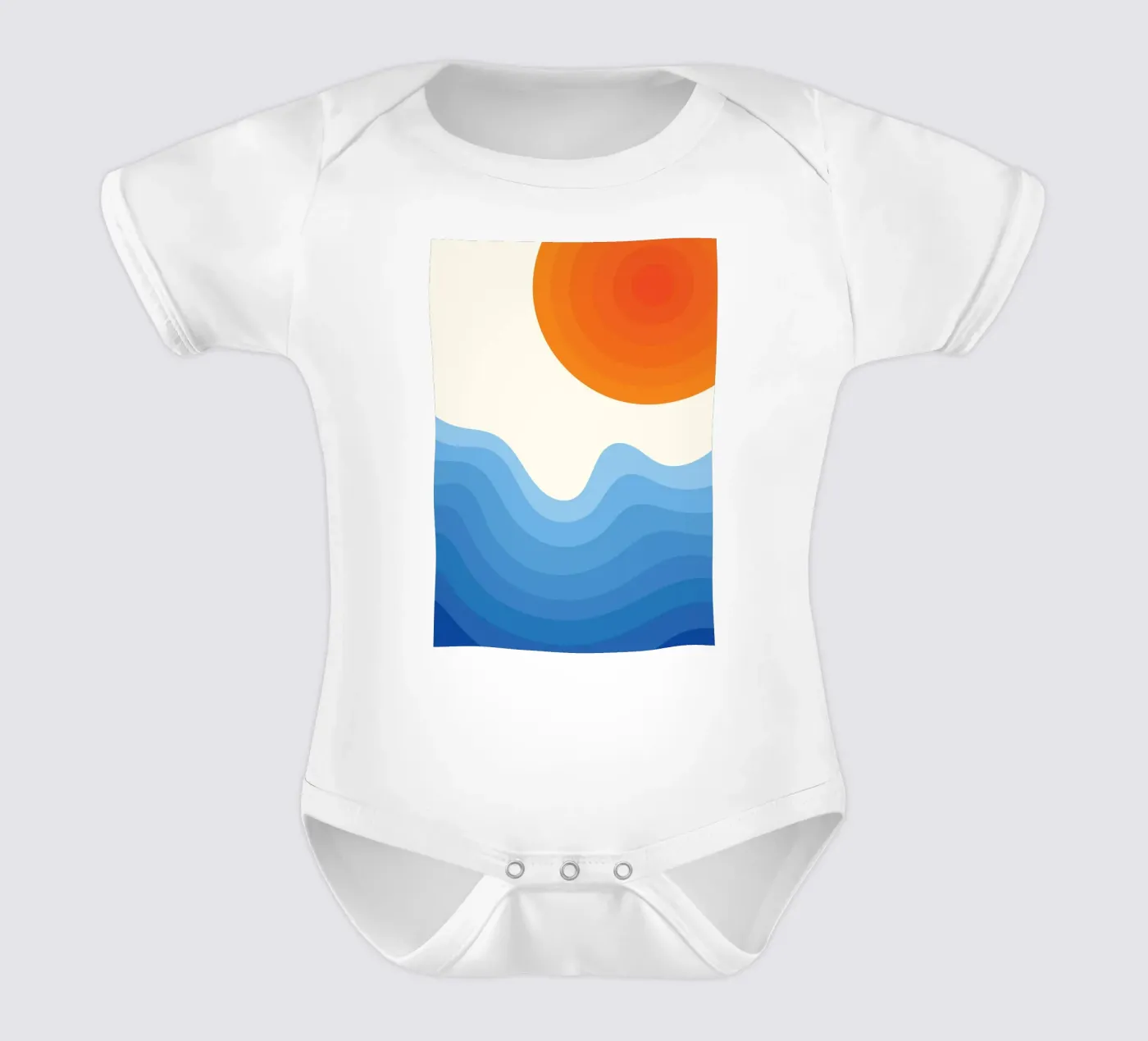 Sunset Ocean Gradient body neonato maniche corte da Studio Fun Boy