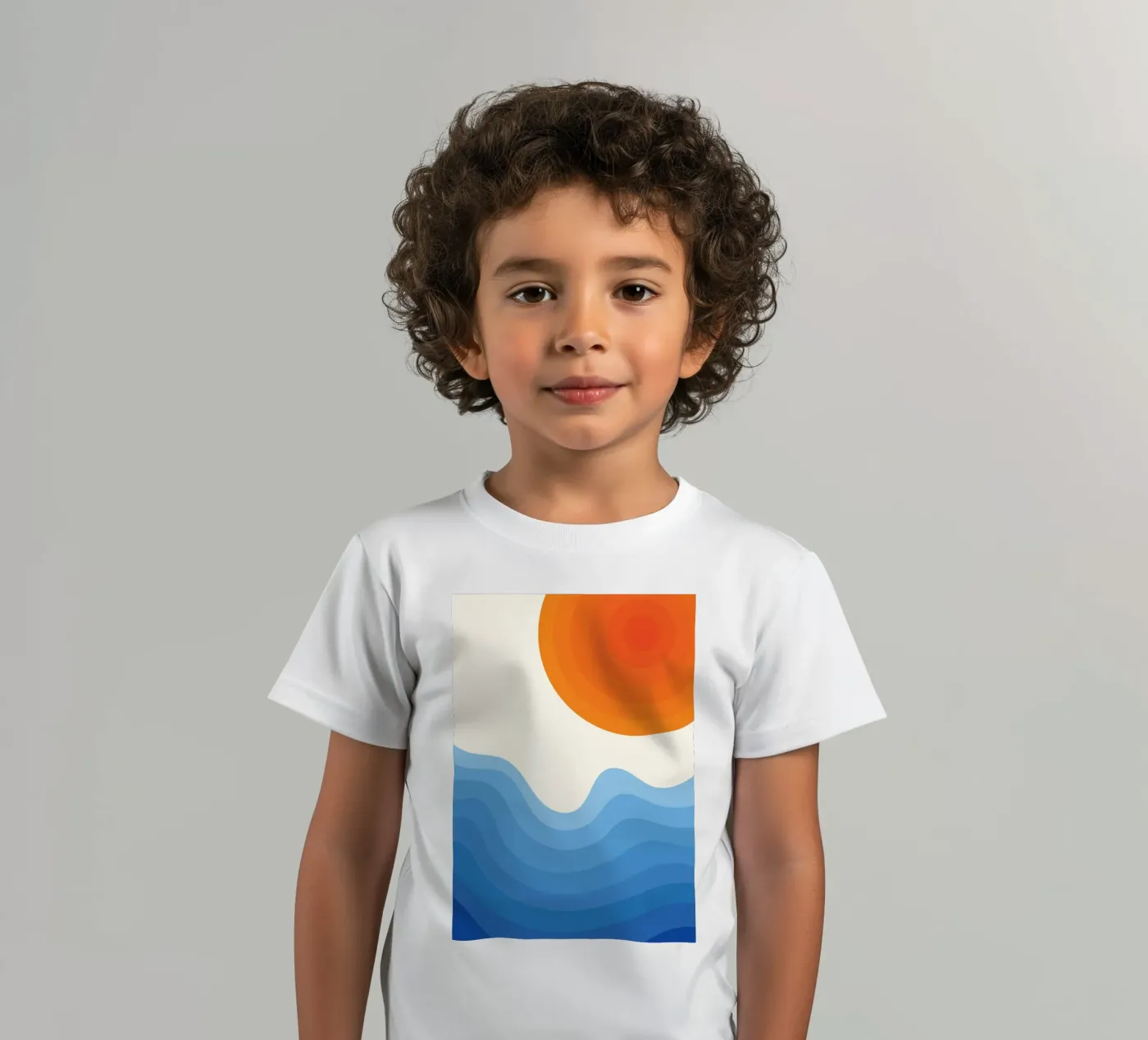 Zonsondergang Oceaan Gradient kinder t-shirt van Studio Fun Boy