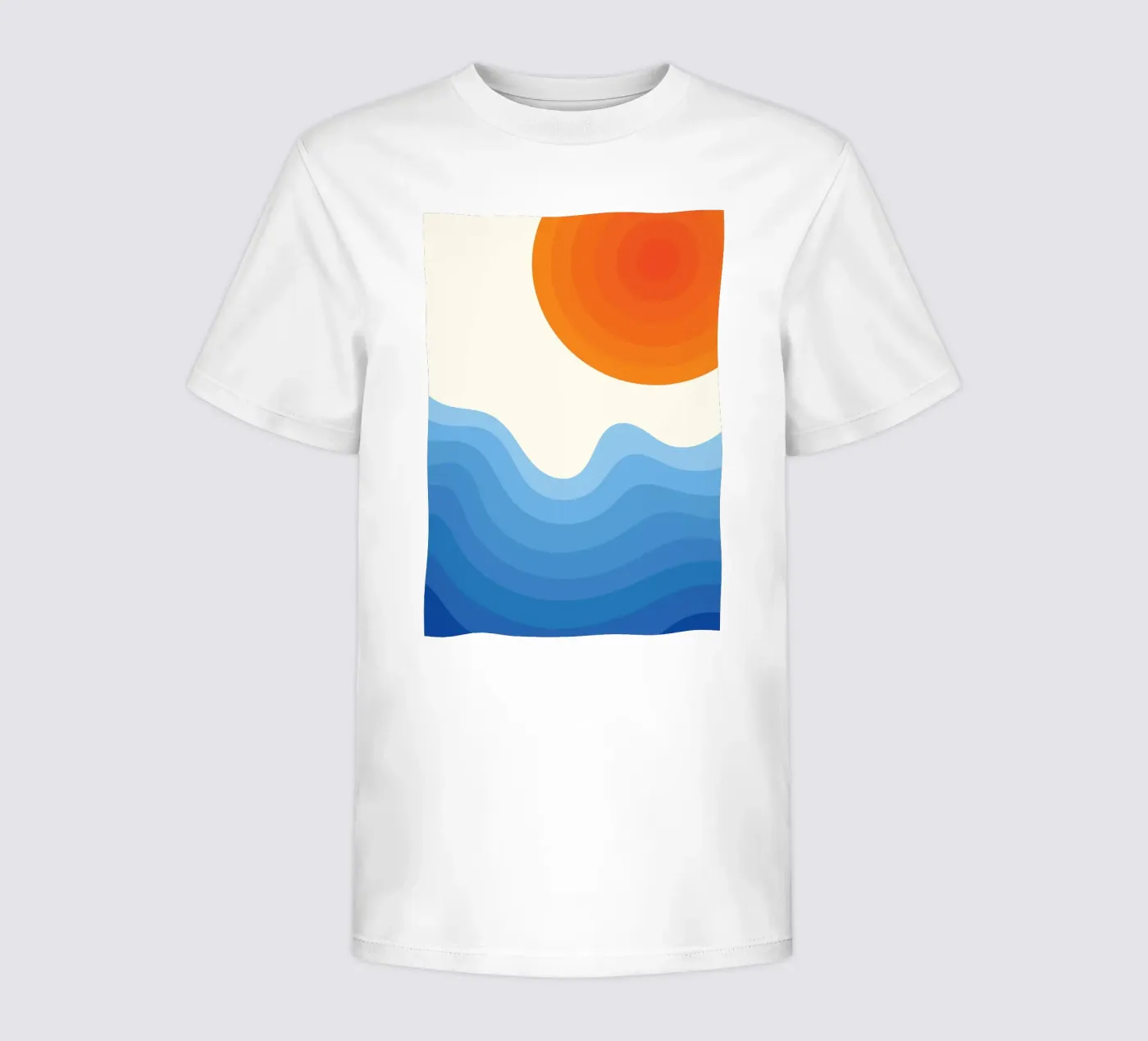 Sunset Ocean Gradient kinder t-shirt van Studio Fun Boy