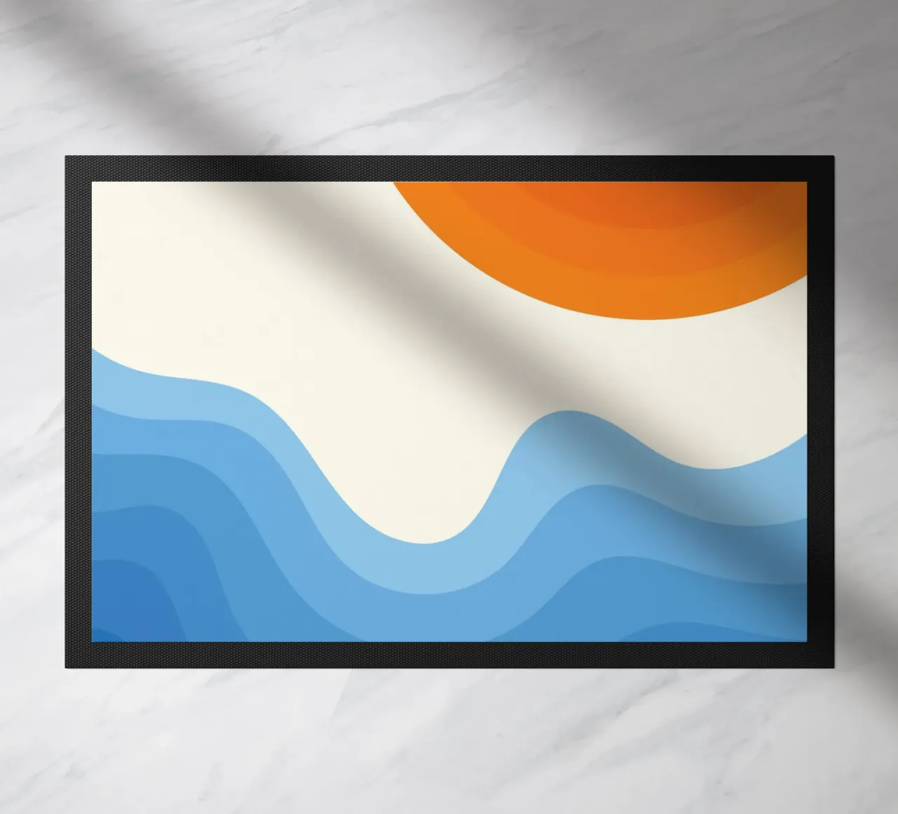 Sunset Ocean Gradient doormat by Studio Fun Boy
