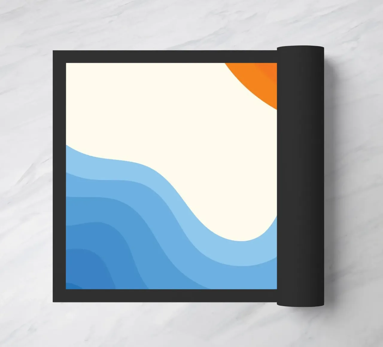 Sunset Ocean Gradient doormat by Studio Fun Boy