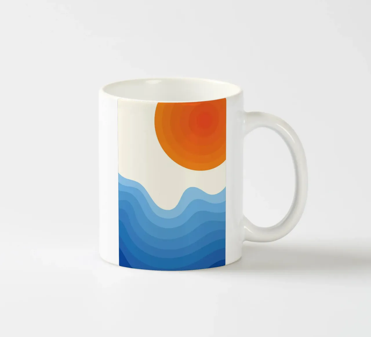 Sunset Ocean Gradient ceramic mug by Studio Fun Boy