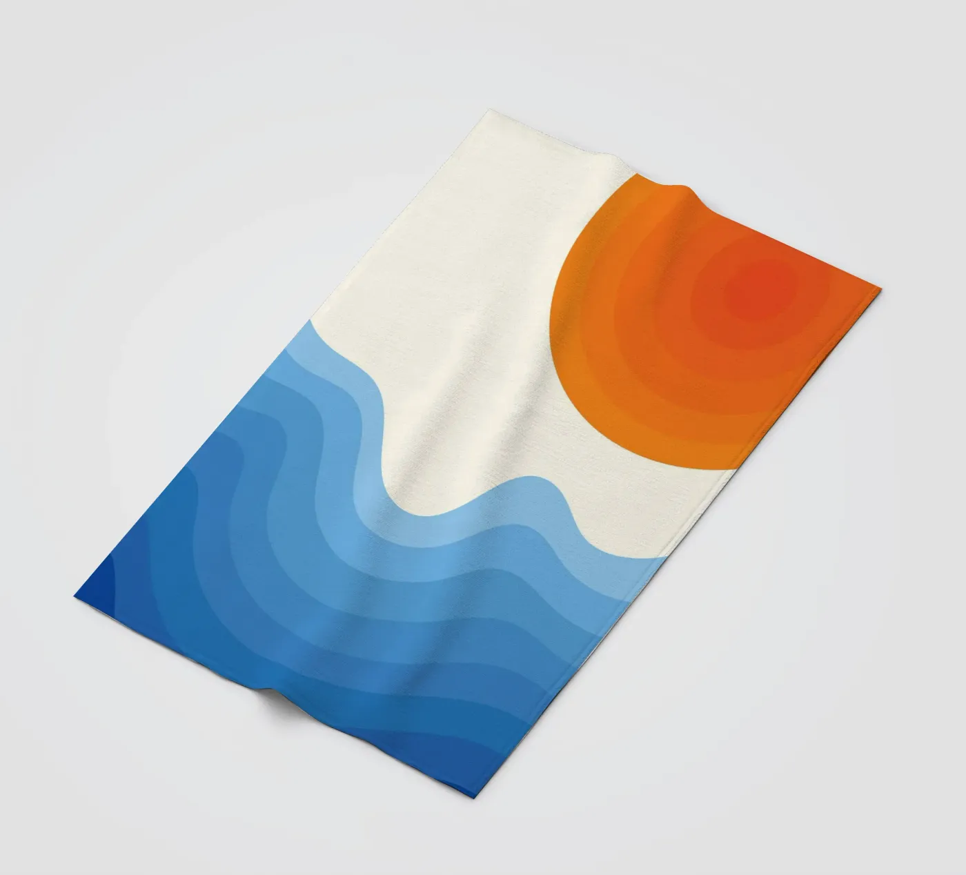 Sonnenuntergang-Ozean-Farbverlauf Fleecedecke von Studio Fun Boy