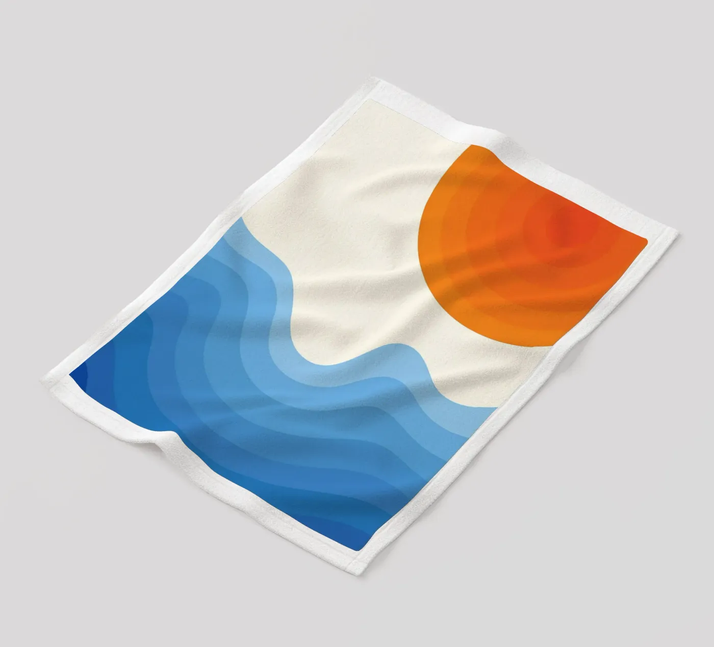 Sonnenuntergang-Ozean-Farbverlauf Fleecedecke von Studio Fun Boy