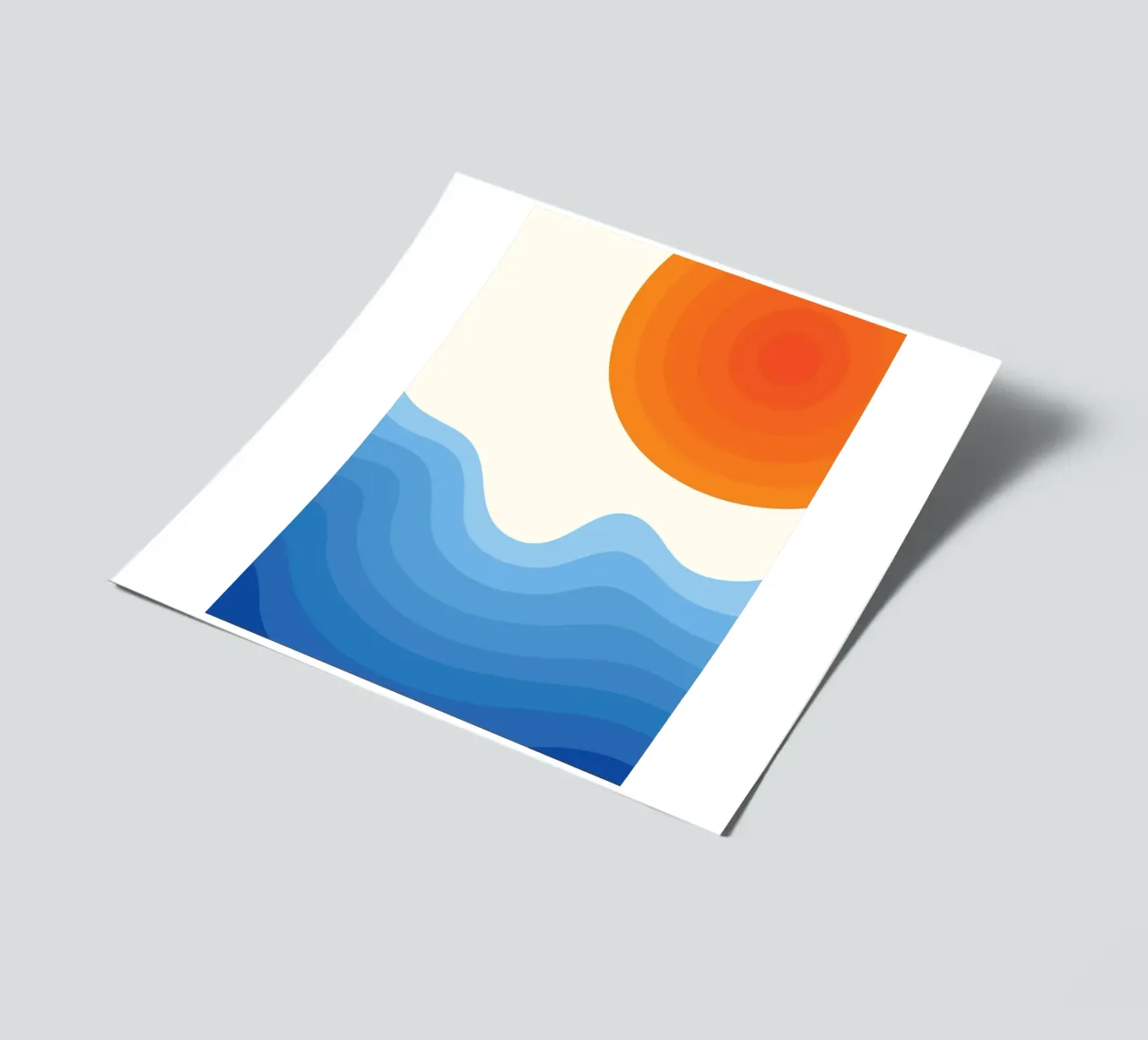 Sunset Ocean Gradient sticker sheet by Studio Fun Boy