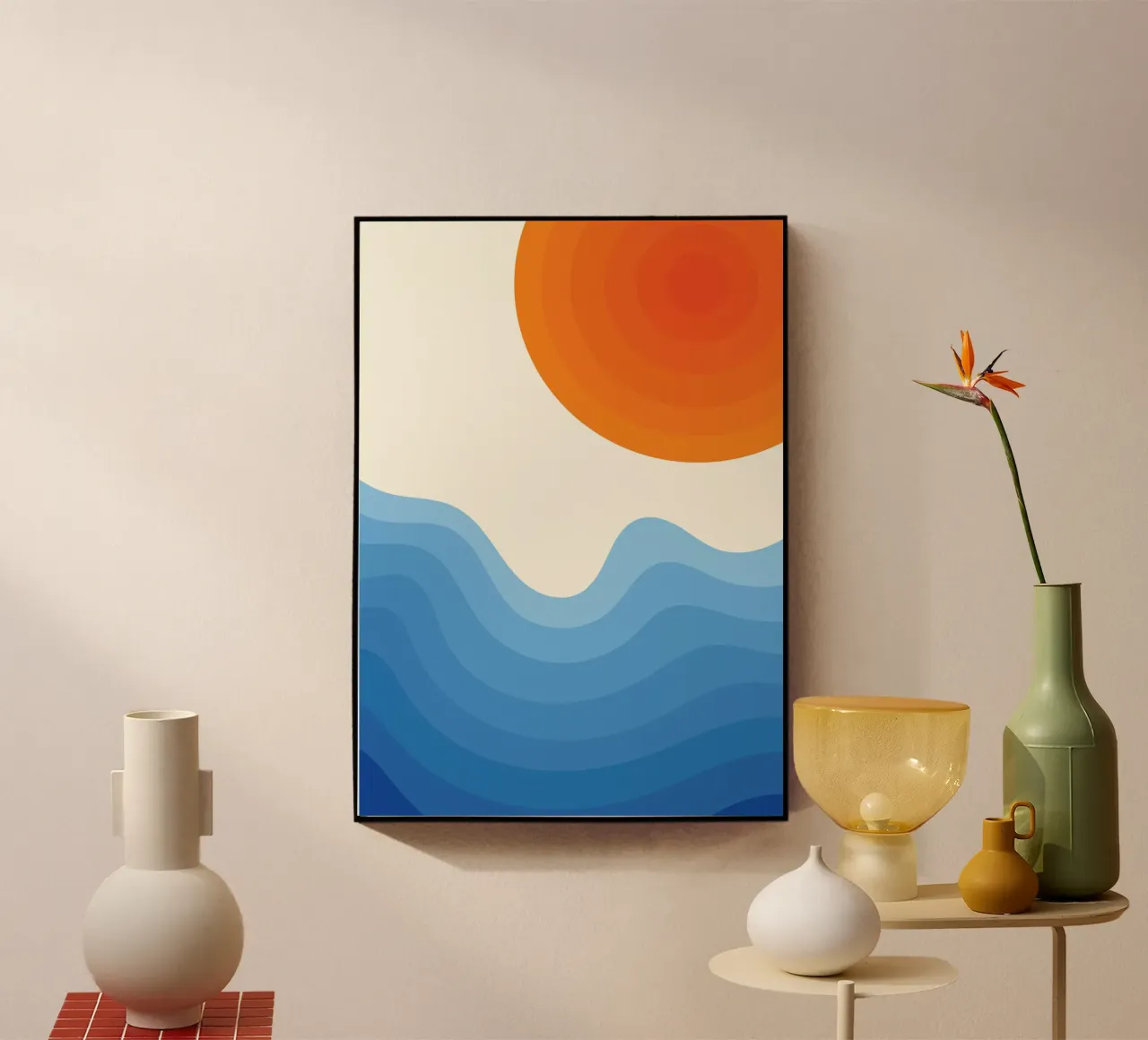 Sunset Ocean Gradient Acryl-Glas von Studio Fun Boy