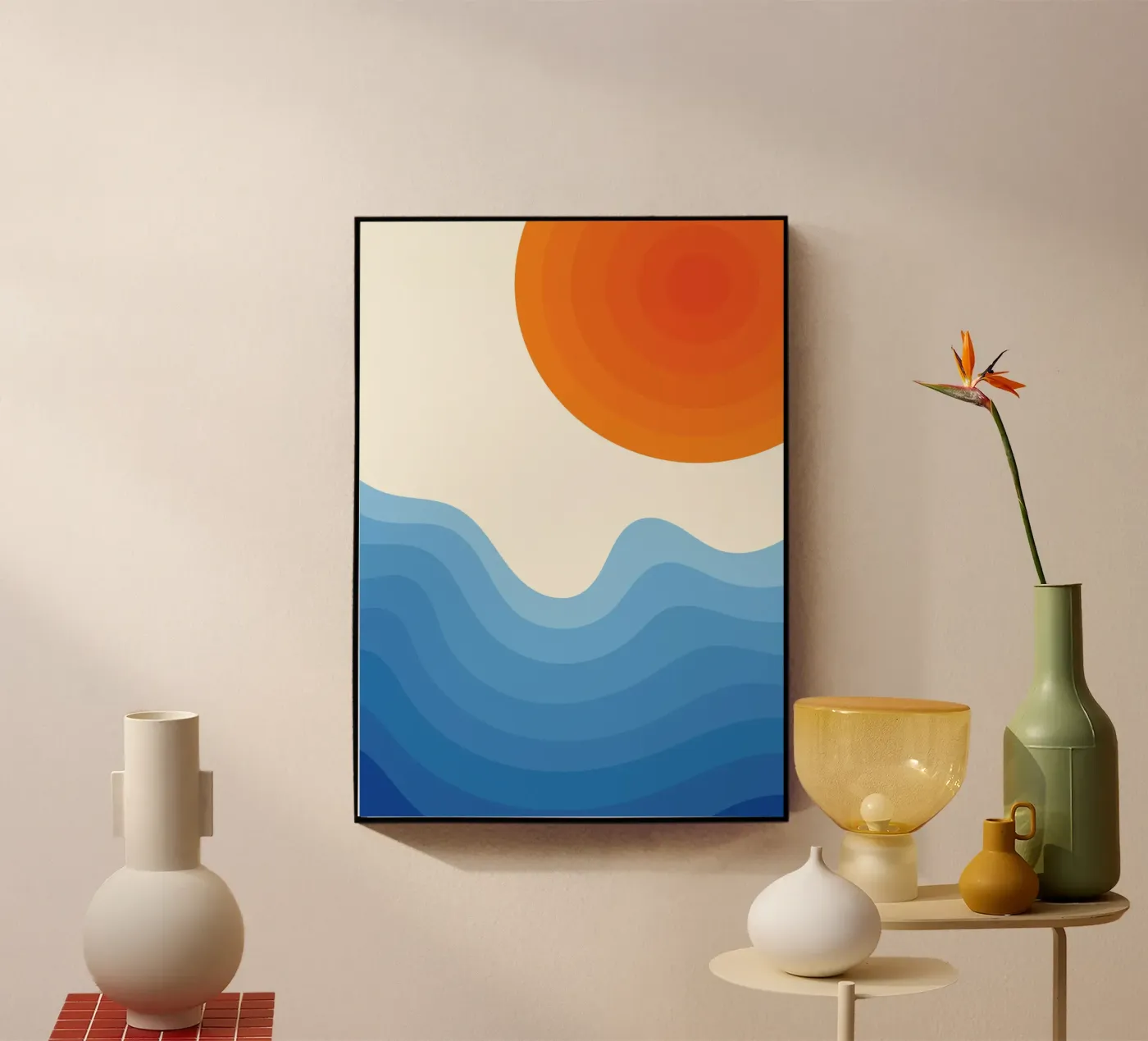 Sunset Ocean Gradient plexiglass da Studio Fun Boy