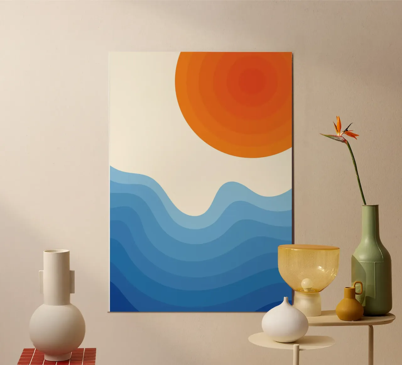 Sunset Ocean Gradient poster by Studio Fun Boy