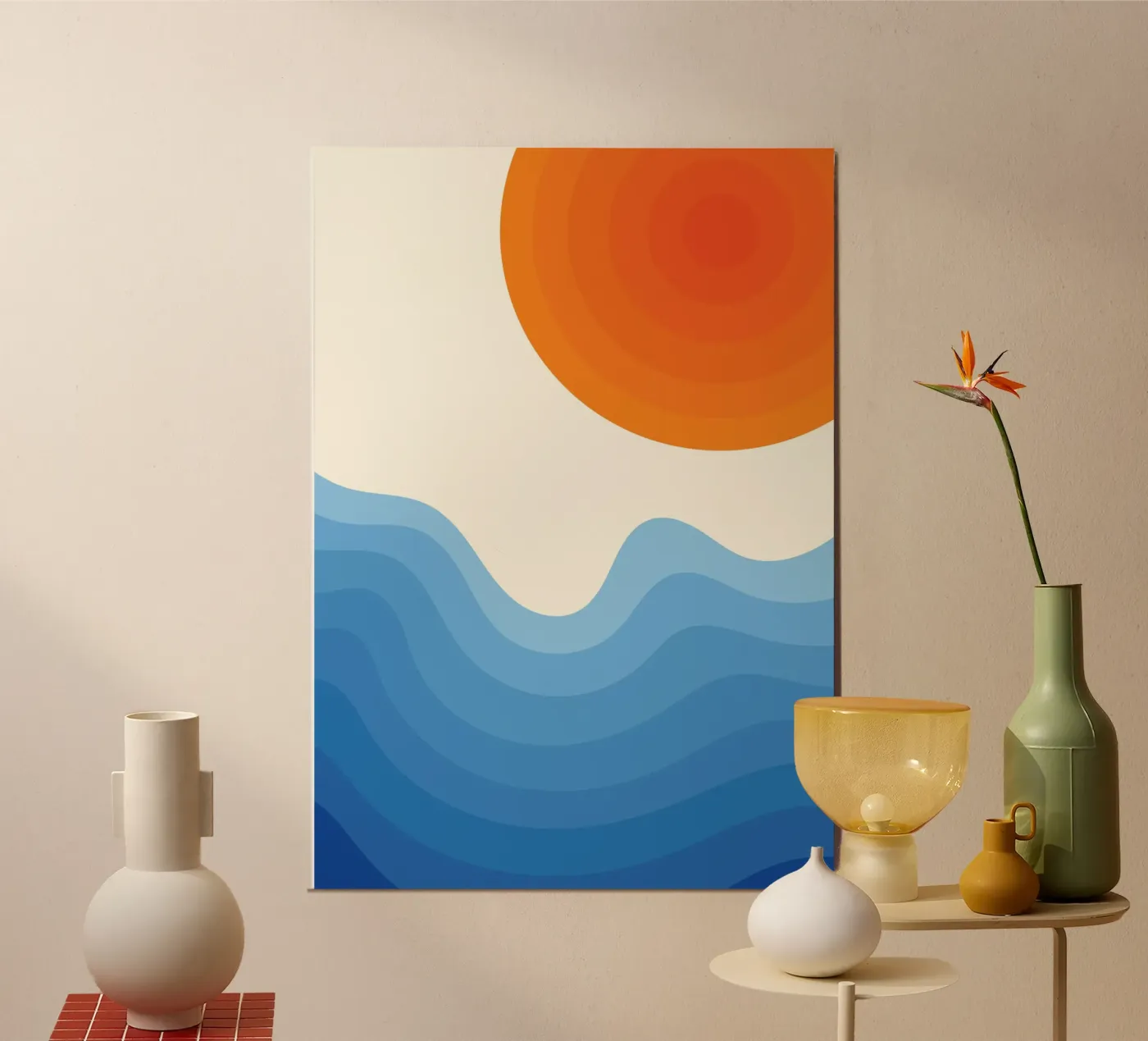 Sunset Ocean Gradient Poster von Studio Fun Boy